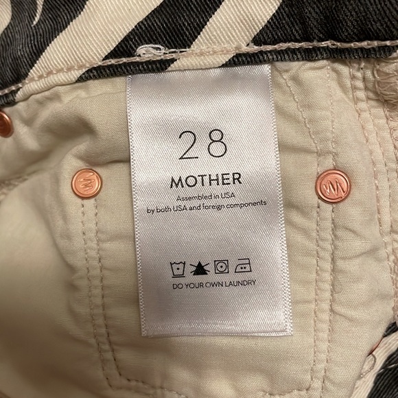 MOTHER Jeans High Waisted Curbside Heel Animal Tracks Size 28 - Picture 7 of 7
